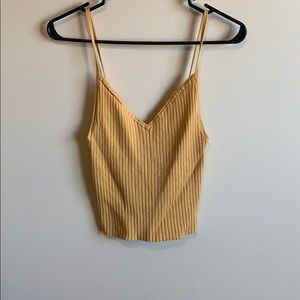 Mustard yellow knit material tank